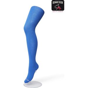 Bonnie Doon Biologisch Katoenen Maillot Meisjes Blauw maat 128/134 - Kinder Maillot - OEKO-TEX gecertificeerd - Bio Cotton Tights - Duurzaam Huidvriendelijk Bio Katoen - Fijne pasvorm - Gladde Naden - Fel Blauw - Strong Blue - BP053900.366