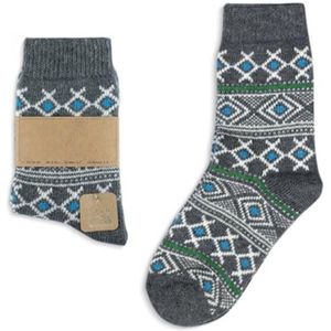 Dames Vintage Alpaca Wollen Sokken - Warme Kerstsokken en Zachte Wandelsokken - 2 Paar