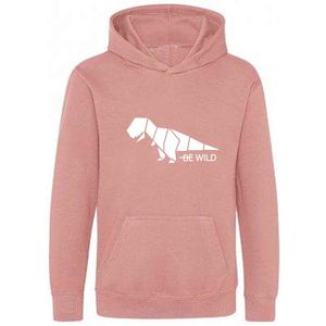 Be Friends Hoodie - Be wild dino - Vrouwen - Roos - Maat S