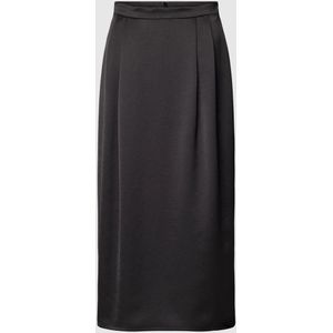 Weekend Max Mara Midirok met bandplooien, model 'GENE' in zwart