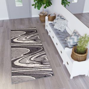 Tapiso Dream Tapijt Loper Gangloper Vloerkleed Grijs Maat- 80x650