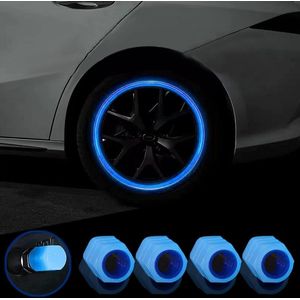 Provento - Universele stofkappen voor autobanden, fluorescerende ventieldoppen, lichtgevende bandenaccessoires.