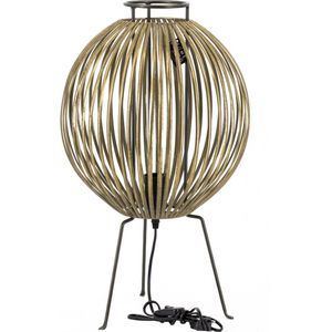 Tafellamp - Staande Lamp - Tafellamp Slaapkamer - Lamp - Tafellamp Industrieel - Tafellampen Woonkamer - Goud - 57 cm