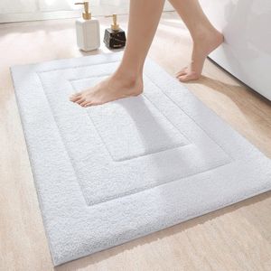 De Millennials Duurzame Zacht Badkamertapijt - Wit - 40x60 cm - Antislip Douchemat - Badmat - Machinewasbaar voor Douche - Bad en Toilet - Waterabsorberende Badmatten - Badkamer Accessoires - Mat voor in de Badkamer -