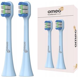 OMEO +365 - Opzetborstels - 2 stuks - Teeth & Face - Sonische tandenborstel - Blauw