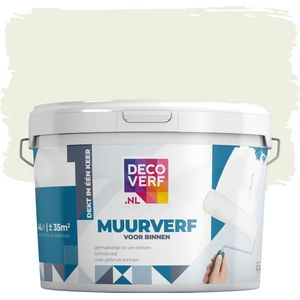 Decoverf muurverf mat ivoorwit, 4L