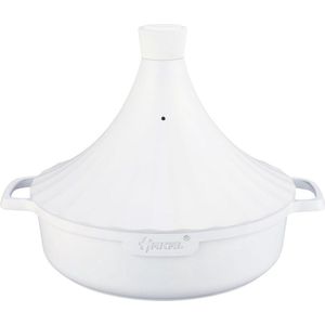 Hakal Tajine van gegoten aluminium | WIT| Alle warmtebronnen| Ø 28cm