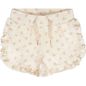 Dirkje Casual Short Shorts met All Over Print Wit/Lichtroze