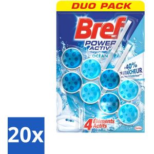 Bref WC - Power Activ+ - Toiletblok - Oceaan - 2 Blokken - Bulkverpakking - 20 stuks