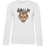 Ballin Est. 2013 - Dames Sweaters Tiger Sweater - Wit - Maat XS