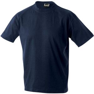 James and Nicholson Unisex Zware Ronde Tee (Benzineblauw)