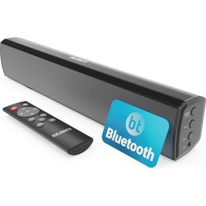 Bluetooth soundbar 2.1 voor tv, pc – Compacte luidspreker met afstandsbediening, RCA en optische ingang