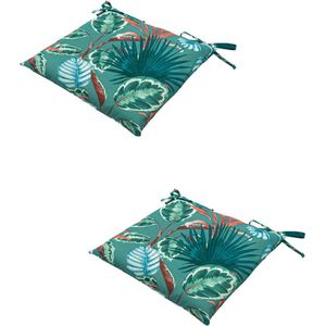 Madison - Zitkussen - Universeel - 2 stuks - 46 x 46 cm - Cala Sea Blue - Tuin
