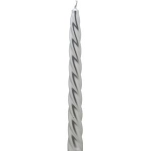Cosy&Trendy - Gedraaide kaars - Zilver - set/4