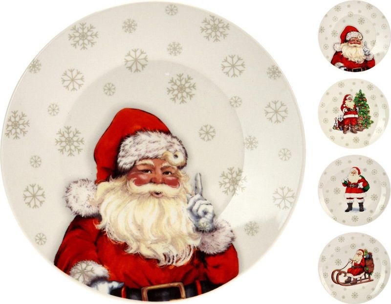 Kerstborden - Dinerborden - 26,5 CM - Kerstman & Kerstboom Designs