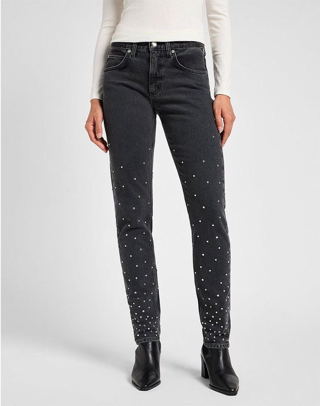 Lee - Rider - Spijkerbroek - Grijs - Slim Fit - Volledige Lengte