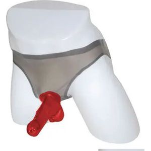 Kamasutra Latex Rubber slip met penis slurf - Fetisj - Kuisheidsonderbroek - Penis functie - BDSM - 100% Latex rubber - SM Short - Zeer goede kwaliteit