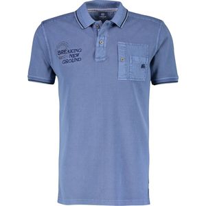 Lerros Poloshirt Pique Polo In Washed Look 2233241 448 Mannen Maat - M