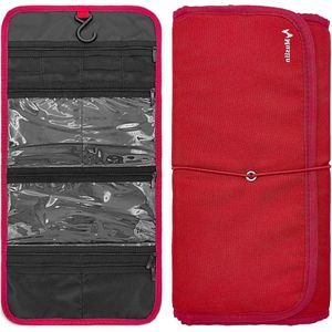 Accessoire organizer tas voor gitaar - opvouwbaar met gemakkelijk toegankelijke zakken voor plectrums, riem, capo, snarenhouder - opslag (rood)