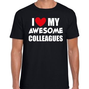 I love my awesome colleagues - collega cadeau t-shirt zwart heren -  Kado shirt  / verjaardag cadeau XXL