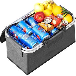 Opvouwbare picknickmand - Thermische koeltas - 25 liter - Grijs