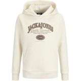 JACK&JONES - JJARI BRANDING SWEAT HOOD JNR - Wit - Jongens - Sweaters