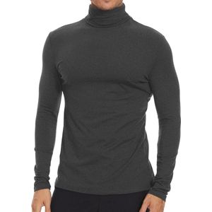 Heren Rolkragen Shirt Lange Mouwen Slim Fit Fleece Thermisch Ondergoed