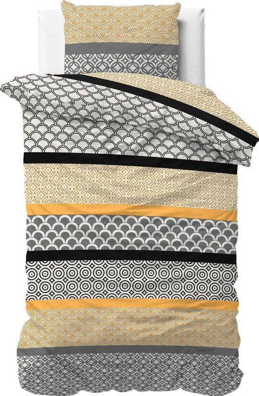 Sleeptime Chezka - Dekbedovertrek - Wit - Eenpersoons - 140x200/220 + 1 Kussensloop 60x70