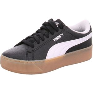 Puma Vikky Platform  Sneakers - Maat 40.5 - Vrouwen - zwart/wit/bruin