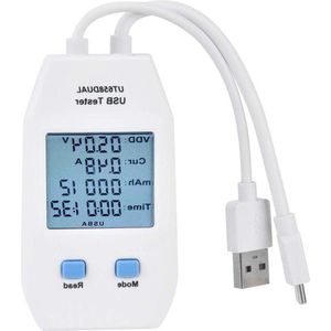 Compteur d'Énergie Numérique Mini Voltmètre Ampèremètre Détecteur Testeur Multimètre Moniteur de Tension Actuelle - UT658 Dual - Mesureur USB - Content .