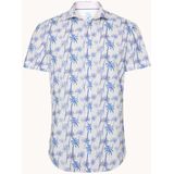 A Fish Named Fred Korte Mouw Overhemd Katoen/Linnen Palm Trees Off White (31.073.101)