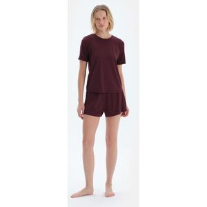 Dagi - Korte Pyjama - Bordeaux - 2 Pack - Effen