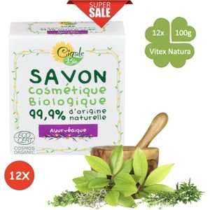 Cigale Bio | Ayurveda kruiden zeep 12x100g | Zonder conserveermiddel Zonder kleur