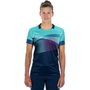 Cube Teamline Korte Mouw Enduro Trui Blauw 2XL Vrouw