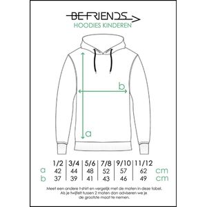 Be Friends Hoodie - Be wild dino - Kinderen - Blauw - Maat 1-2 jaar