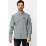camel active - Longsleeve Shirt - Steenblauw - Met Button-down Kraag