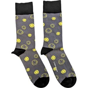 Nirvana - Mixed Happy Faces Sokken - EU 40-45 - Grijs