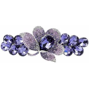 Violette haarspeld - Haarspeld - Haar Patentspeld - Haarklem - Haarsieraad - Haar accessoires - Bloem - 1 stuk - Paars - Cadeau Tip - Luxe - halfgebonden haaraccessoires