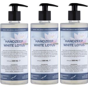 Handzeep White Lotus 500 ml - met gratis pompje - set van 3 stuks