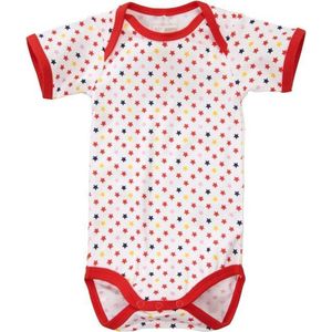 Name It Mini Romper Valerie SS Bright White rode Bies mt 80