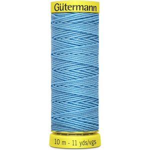 Gutermann elastiek garen licht blauw - elastisch - col. 6037 - baby blue - klosje 10 m - lichtblauw