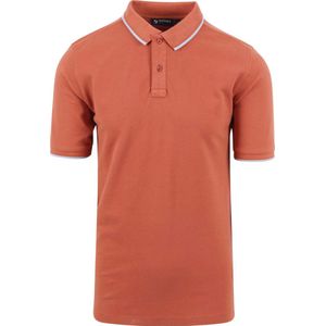 Suitable Respect Polo Tip Ferry Terracotta - Maat L - Heren