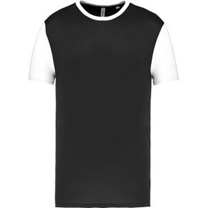 Tweekleurig herenshirt jersey met korte mouwen 'Proact' Black/White - L