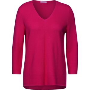 CECIL TOS_Structured V-Neck Dames Trui - pink sorbet - Maat M