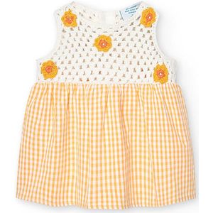 Boboli - 128056 - Mouwloze Jurk - Geel - Voor Meisjes - 1 Maand