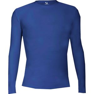 BADGER SPORT - Shirt Met  Lange Mouwen - Pro Compression - Diverse Sporten - Volwassenen - Polyester/Elastaan - Heren - Ronde Hals - Ondershirt - Zweet Afvoerend - Kobalt Blauw - Medium
