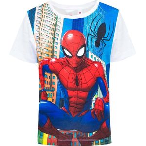 Marvel Spiderman T-shirt - wit - maat 92/98 (3 jaar)