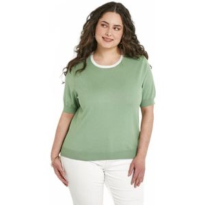 Zachte trui met korte mouwen en ronde hals