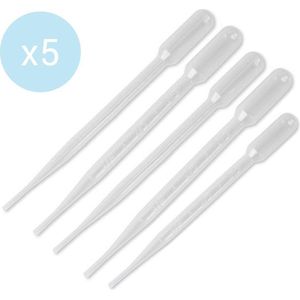 Pipet 5 ml | Plastic Pipetje | Vloeistoffen / Doseren / Whisky | Pipette | Pipetjes - 5 stuks