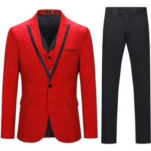 Allthemen Slank Driedelig Herenpak - Colorblock - S